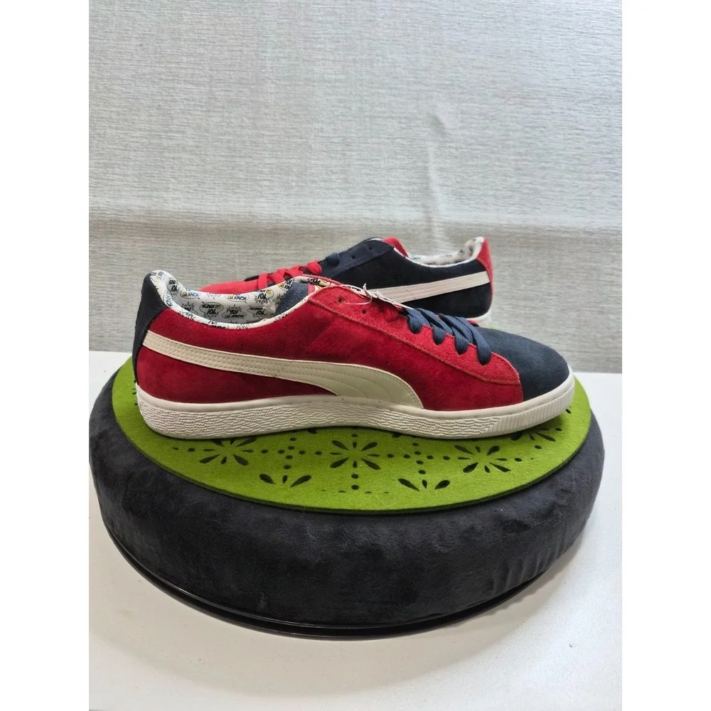 Puma MC Shan 345962-01 Mens US 10.5 Athletic Shoes Ribbon Red Navy Sneakers